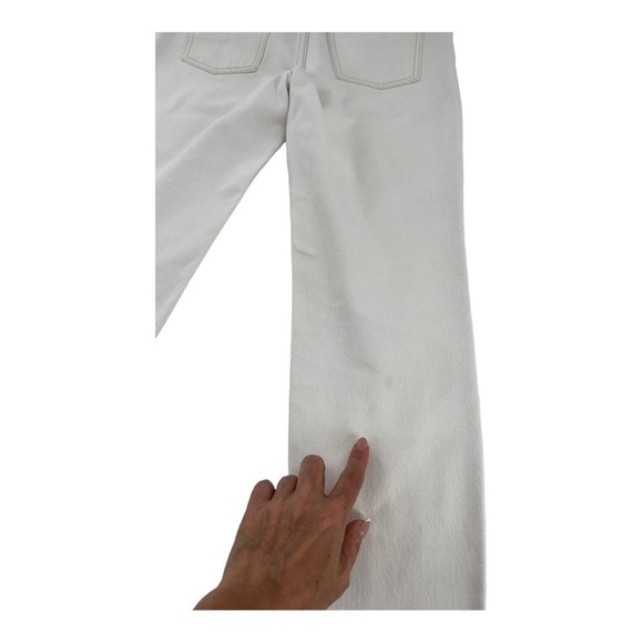 FREE PEOPLE Women's Ivory Button Fly Raw Hem Slim Jeans Size 26 - Picture 13 of 13